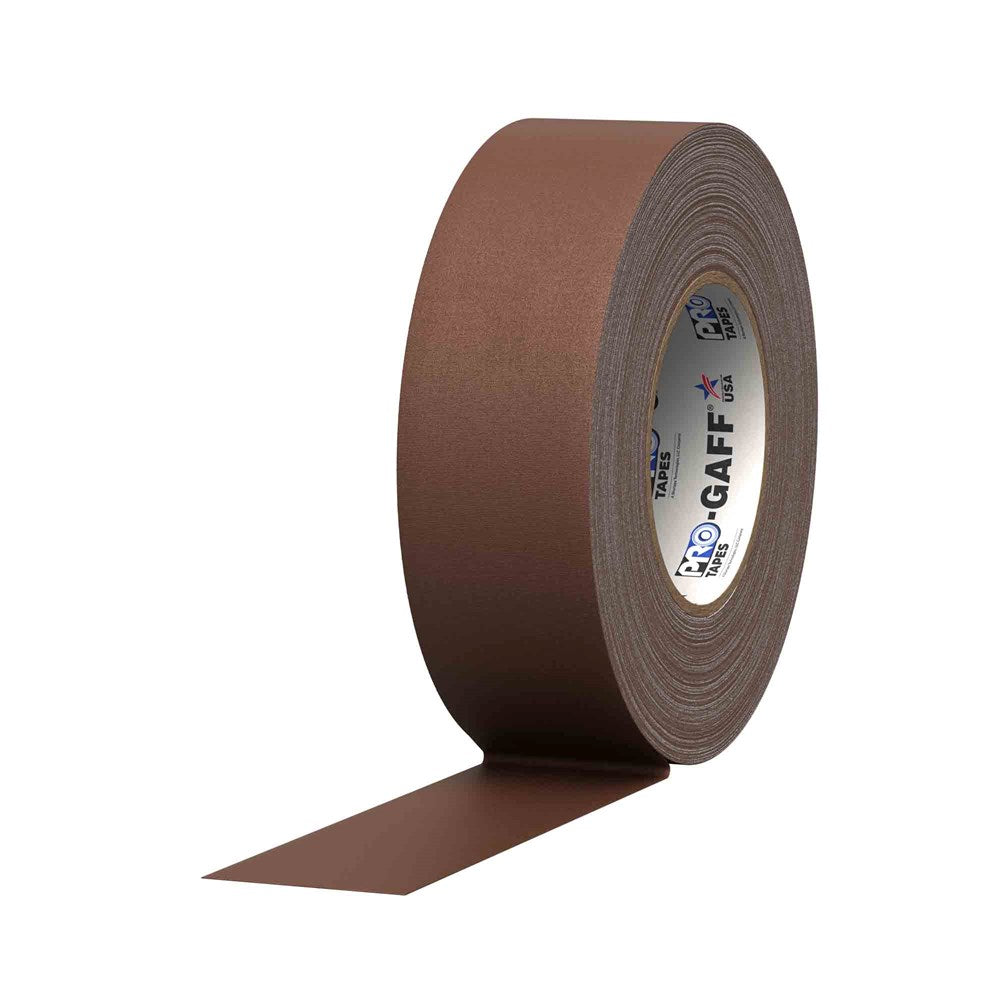 Brown cloth tape roll with matte finish, wide width, and tightly wound layers.