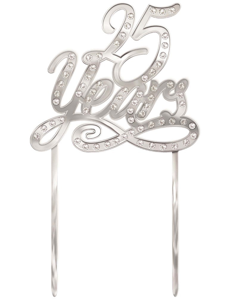 Cake Topper 25 Years Silver