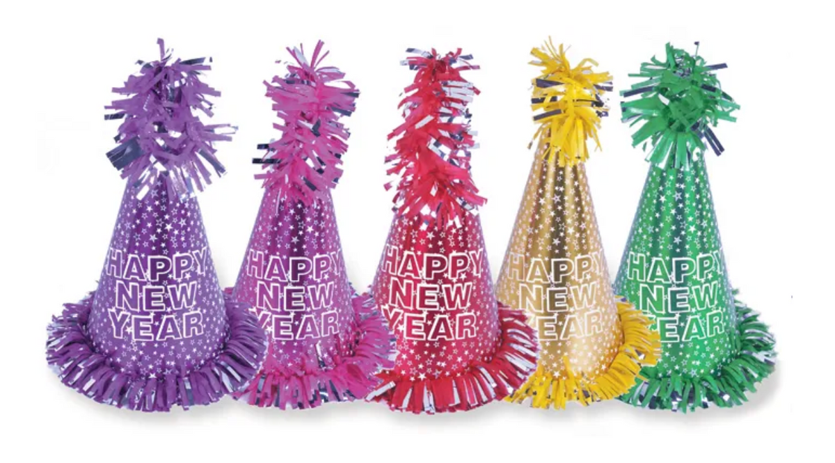 Giant 15 inch Assorted Color Superstar Foil Hat