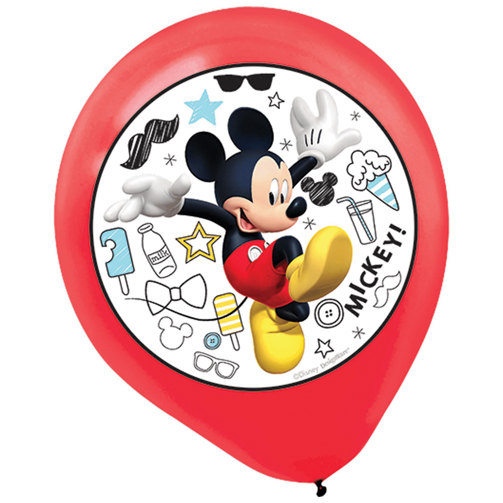 Mickey On The Go Globo de látex 12in 5ct