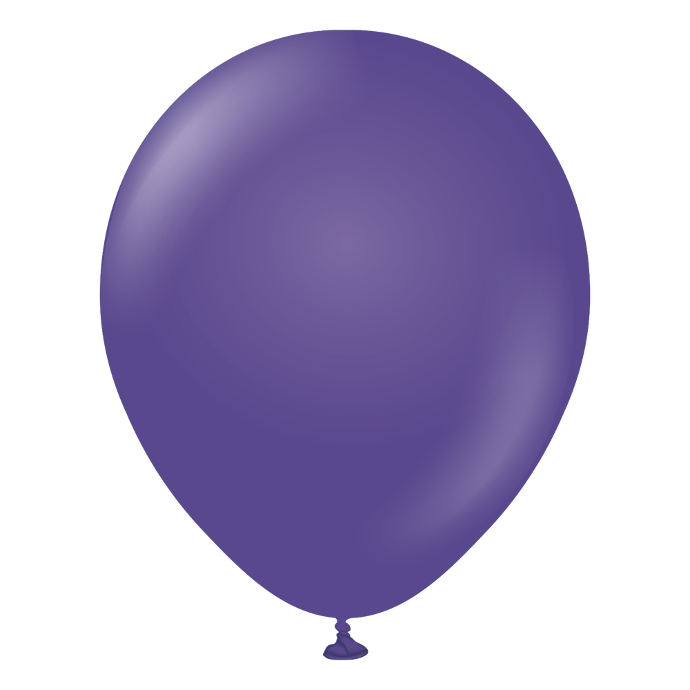 Purple 18-inch round latex balloon with a smooth, glossy surface.