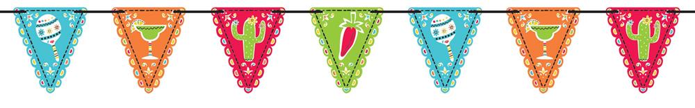 Bandera Mini Fiesta Picado De Papel