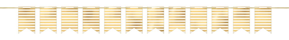 Pennant Banner White Stripe image