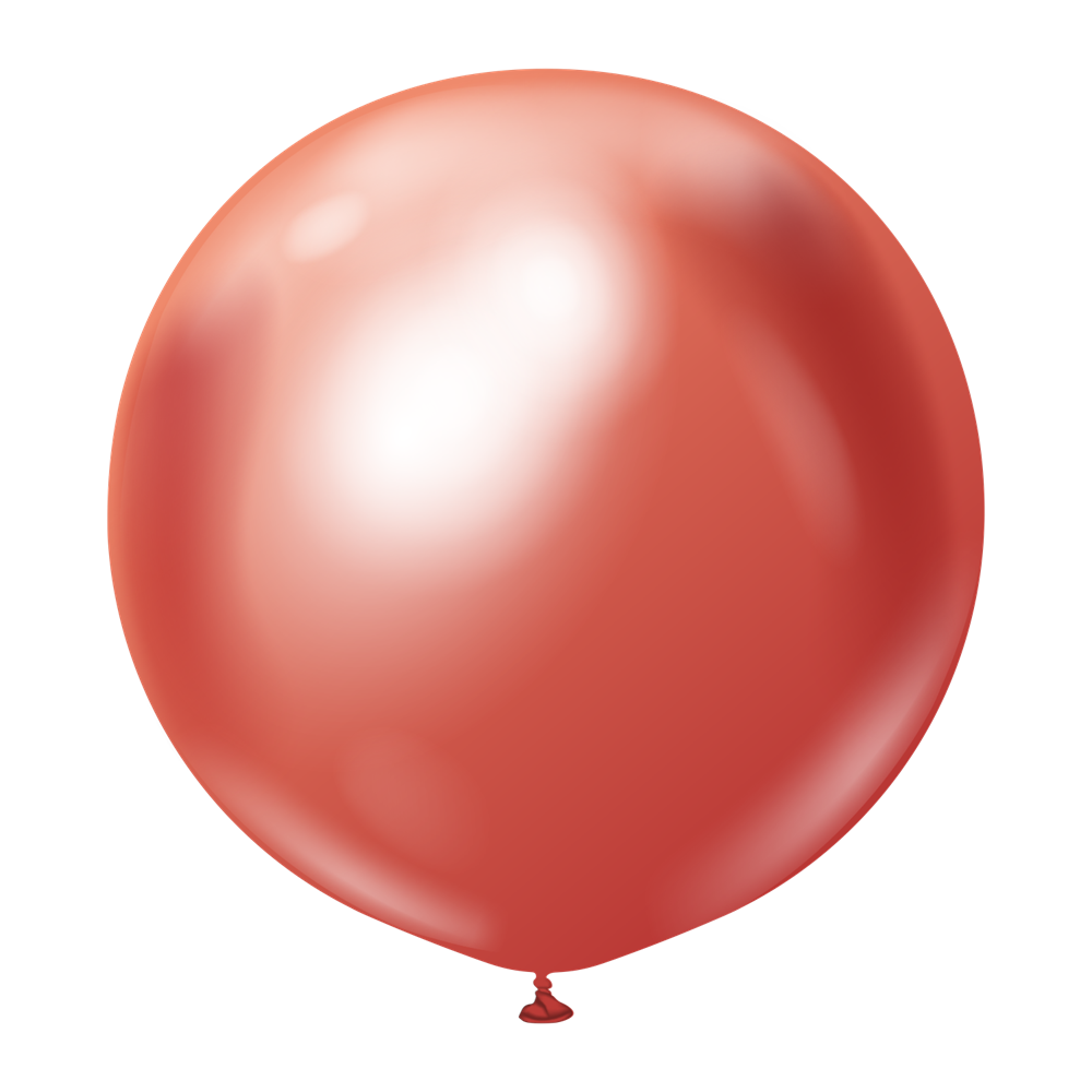 Large round shiny red balloon with smooth surface and slight reflections.