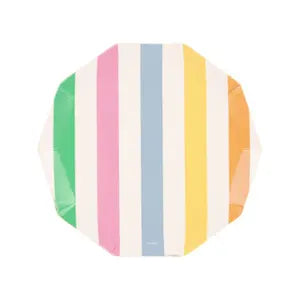 Summer Chic 9.25 inch Shallow Decagon Paper Plates 8ct