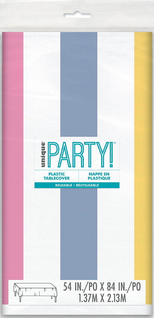 Summer Chic Plastic Tablecover 54 inch x 84 inch 1ct