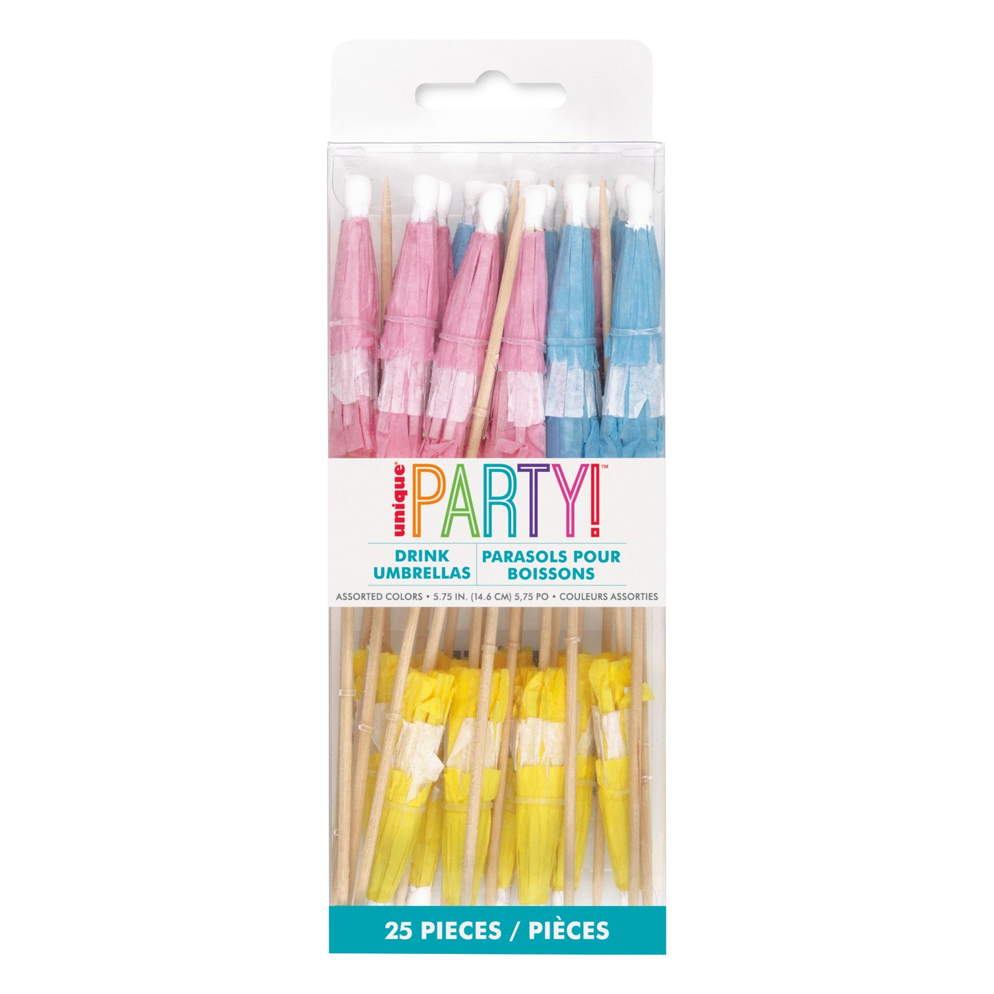 Summer Chic Fringed Paper & Birtch Paper Umbrellas 25ct