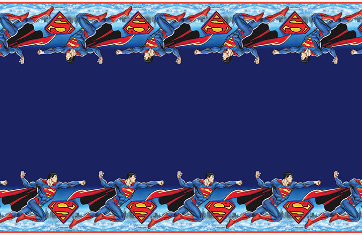 Superman Plastic Tablecover 54 inch x 84 inch