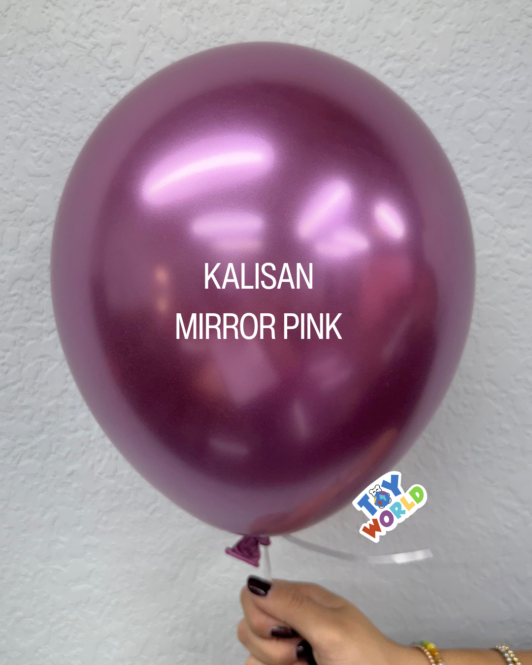 Globos de látex rosa espejo Kalisan de 12 pulgadas, 50 unidades