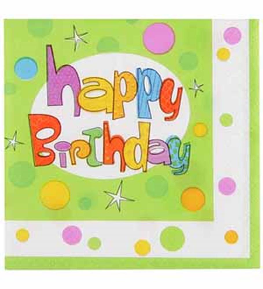 Servilleta Cumpleaños Glee (S) 16ct