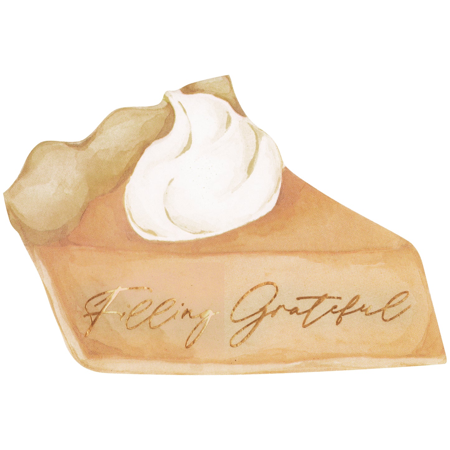 Family Thanksgiving Pie Slice Shaped Luncheon Napkins 16ct
