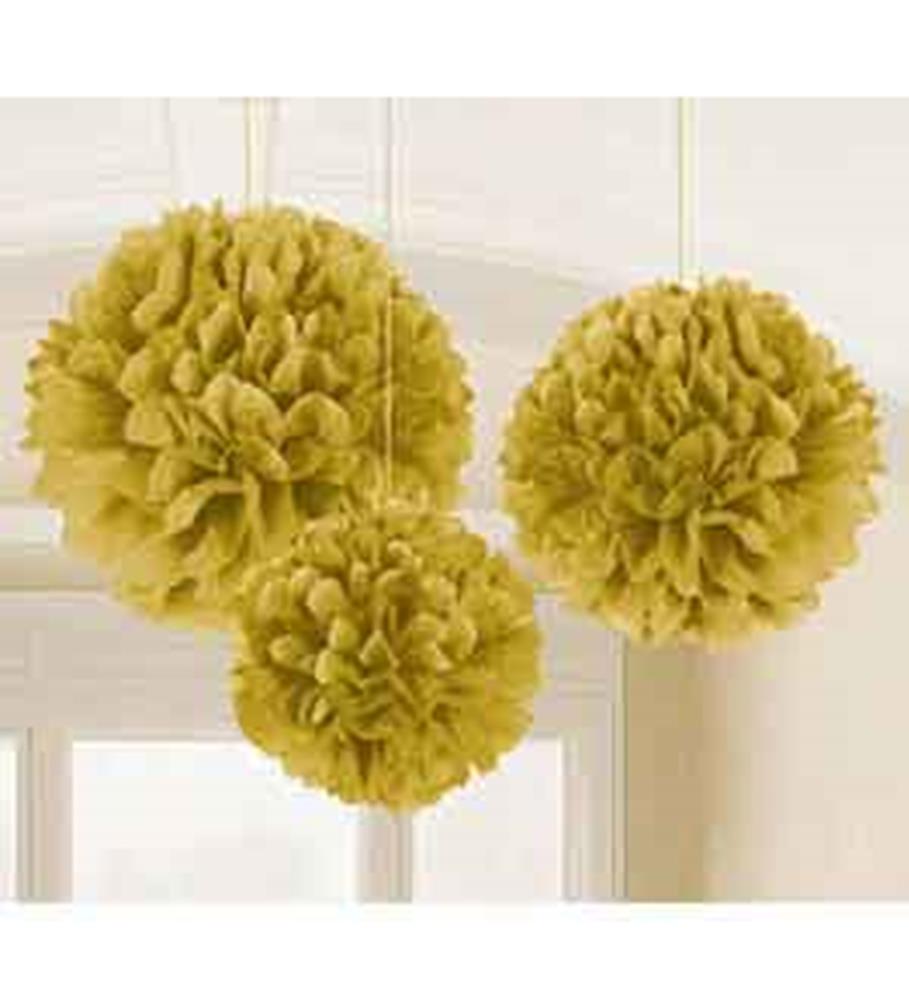 Fluffy Deco Gold Assorted Size