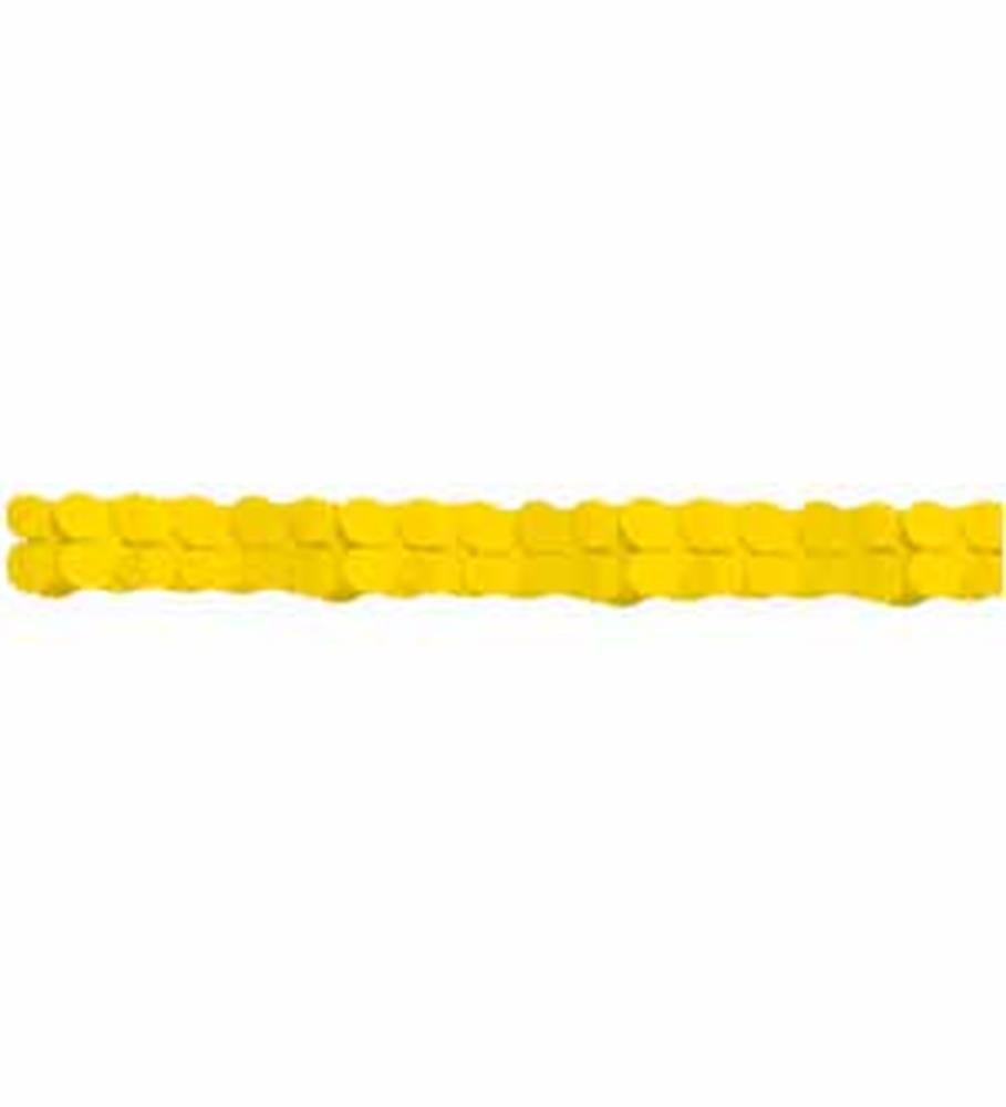 Guirnalda de papel amarillo 12 pies