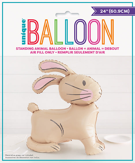 Easter Bunny Shaped Standing 24 inch Foil Balloon