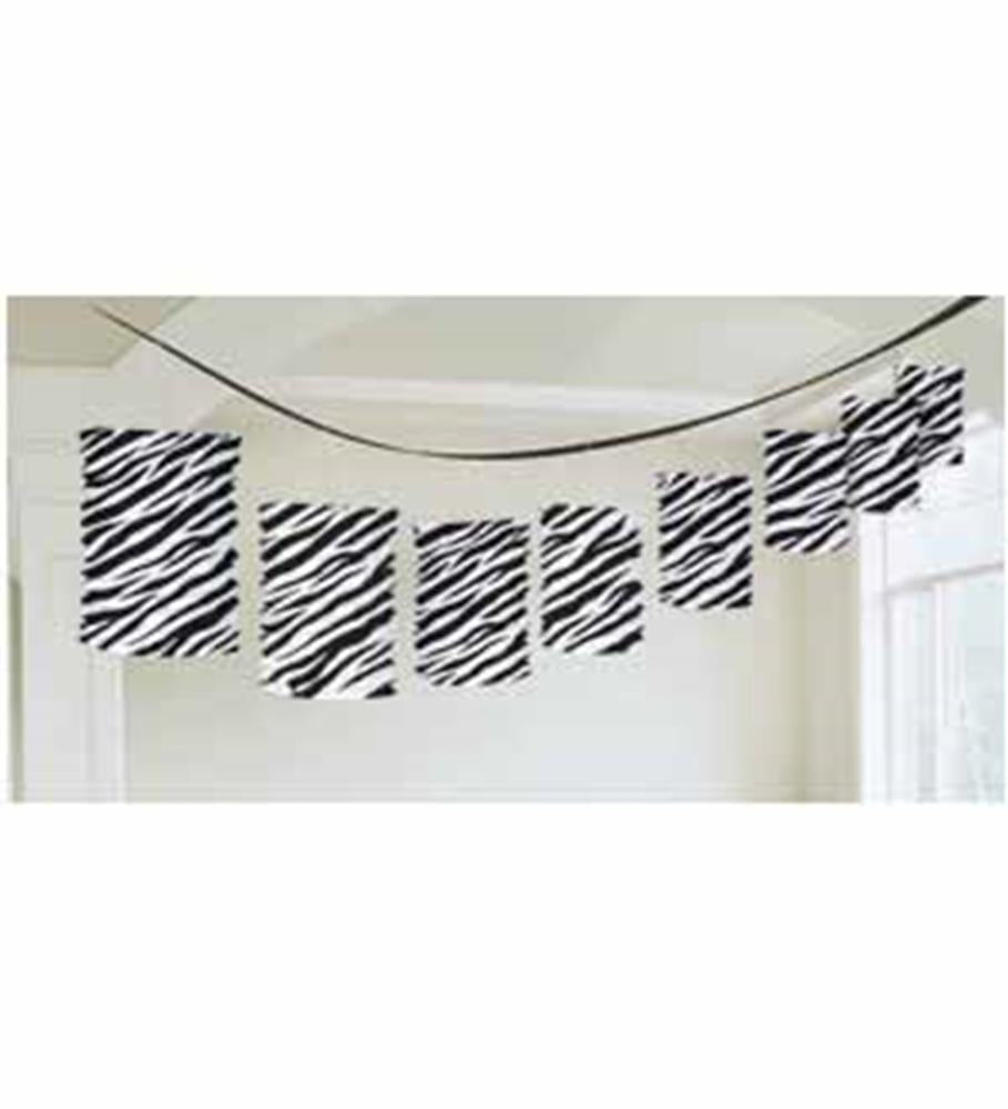 Paper Lantern Garland Zebra 12ft