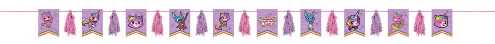 Rainbow Butterfly Unicorm Kitty Garland Glt Tassel