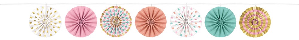 Mini Fan Garland 12ft w 7 Fan