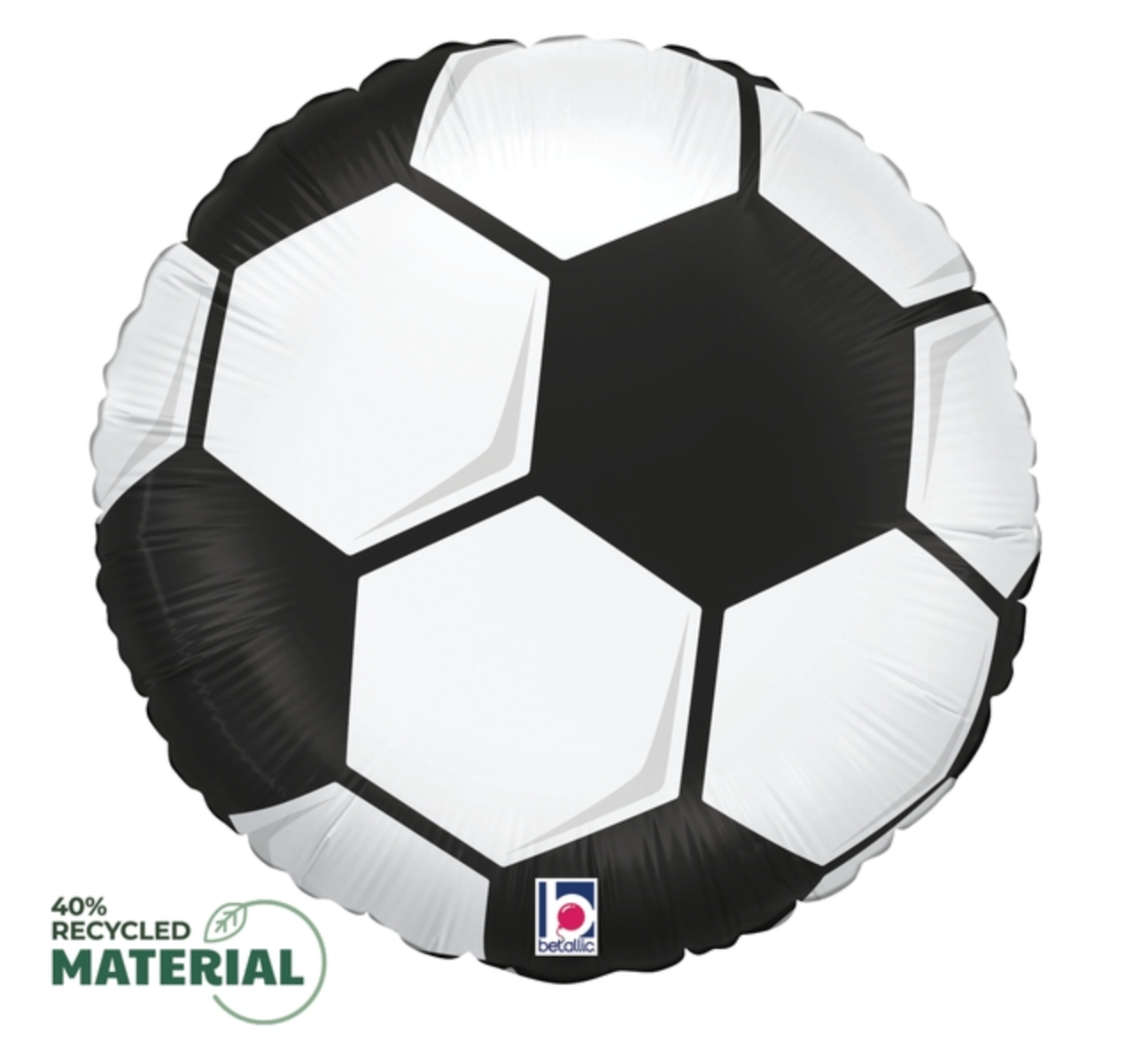 Betallic White Soccer Ball 9 inch Foil Balloon 1ct