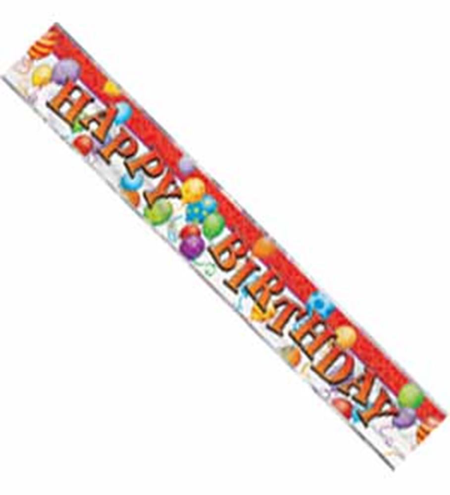 Pancarta de aluminio con globos de cumpleaños de 12 pies