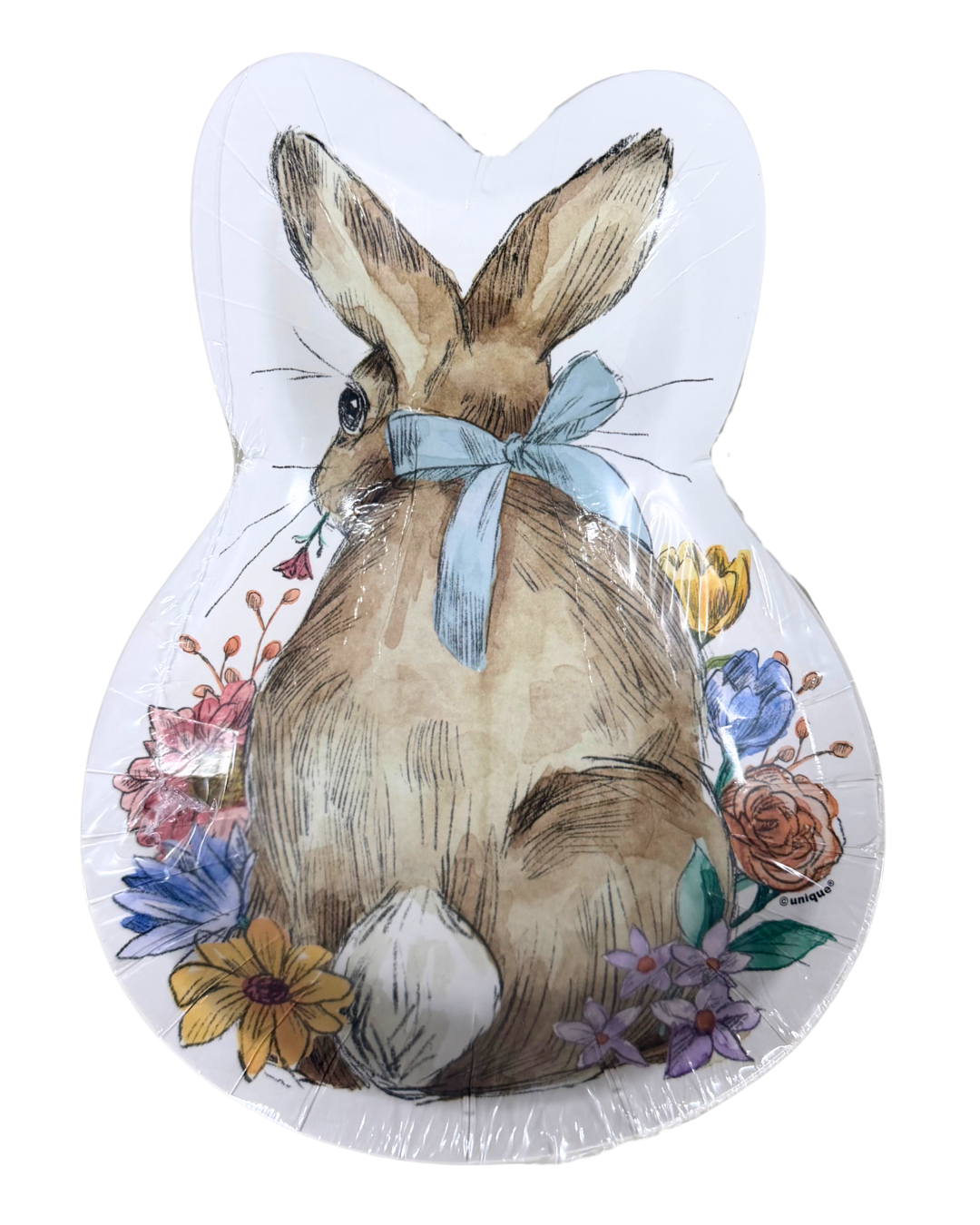 Bunny Friends Bunny Shaped 8.25 inch Paper Plates 8ct