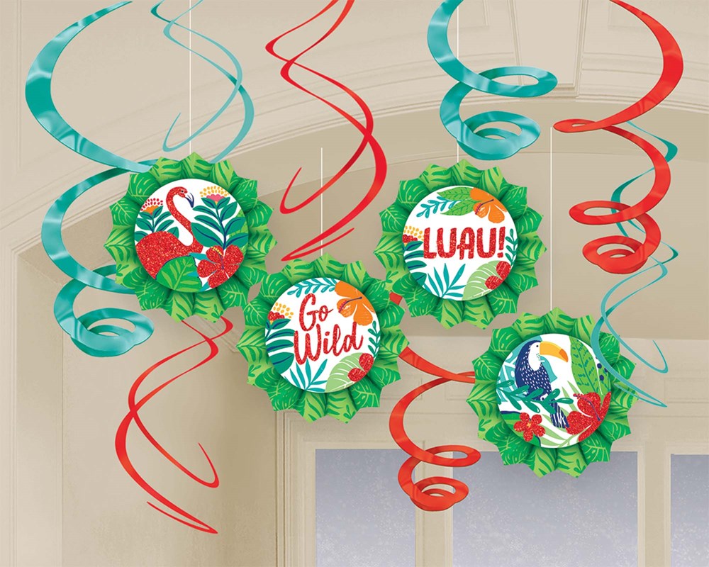 Kit Abanico Selva Tropical y Decoración en Espiral