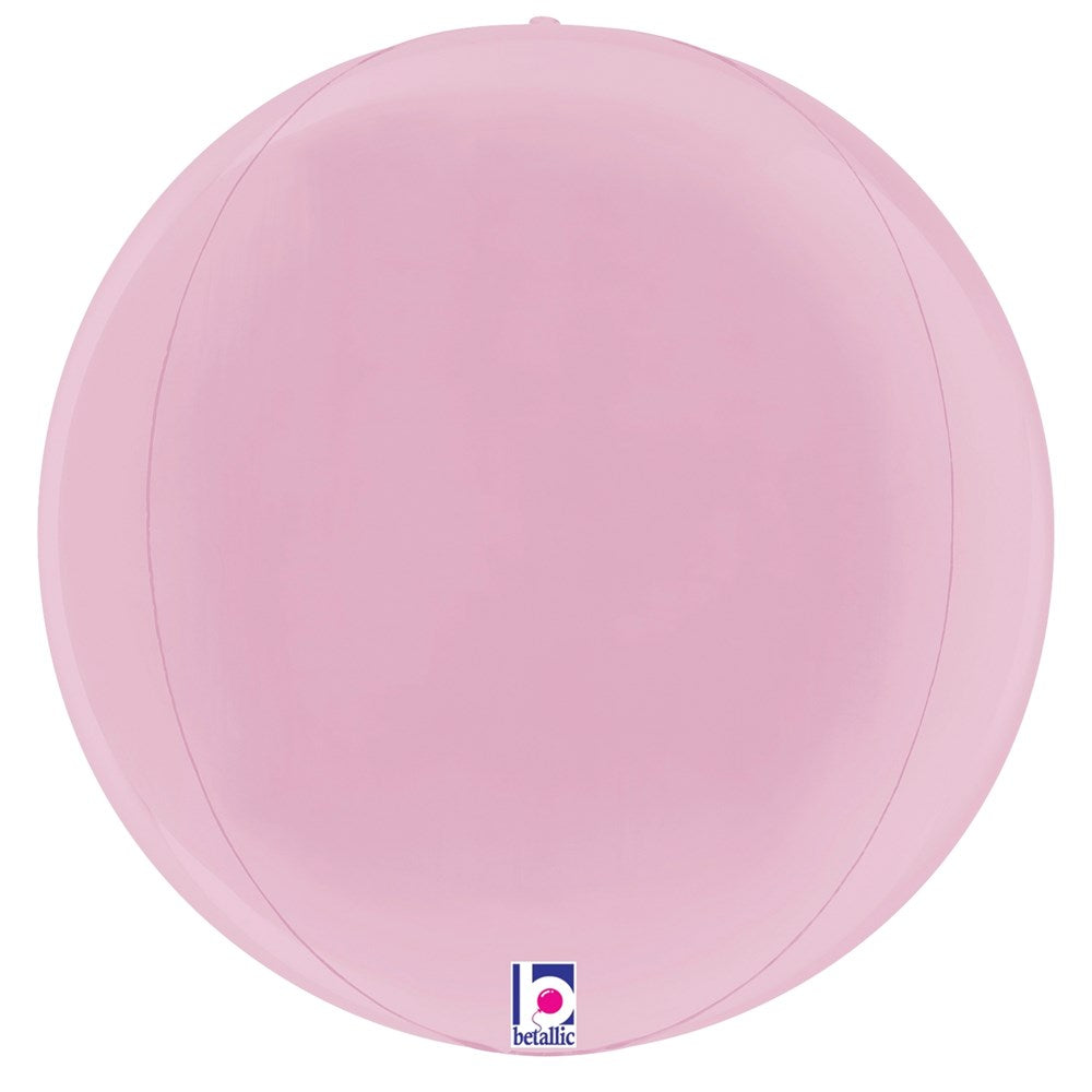 Pastel pink multi-sided 11-inch foil balloon with a glossy finish and subtle panel lines.
