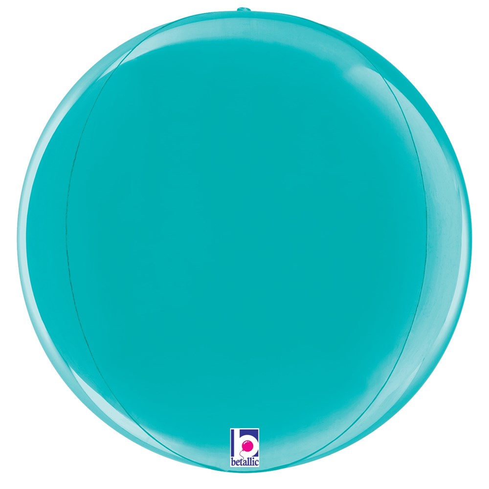 Robin's egg blue 11-inch round foil balloon with a smooth, glossy surface.