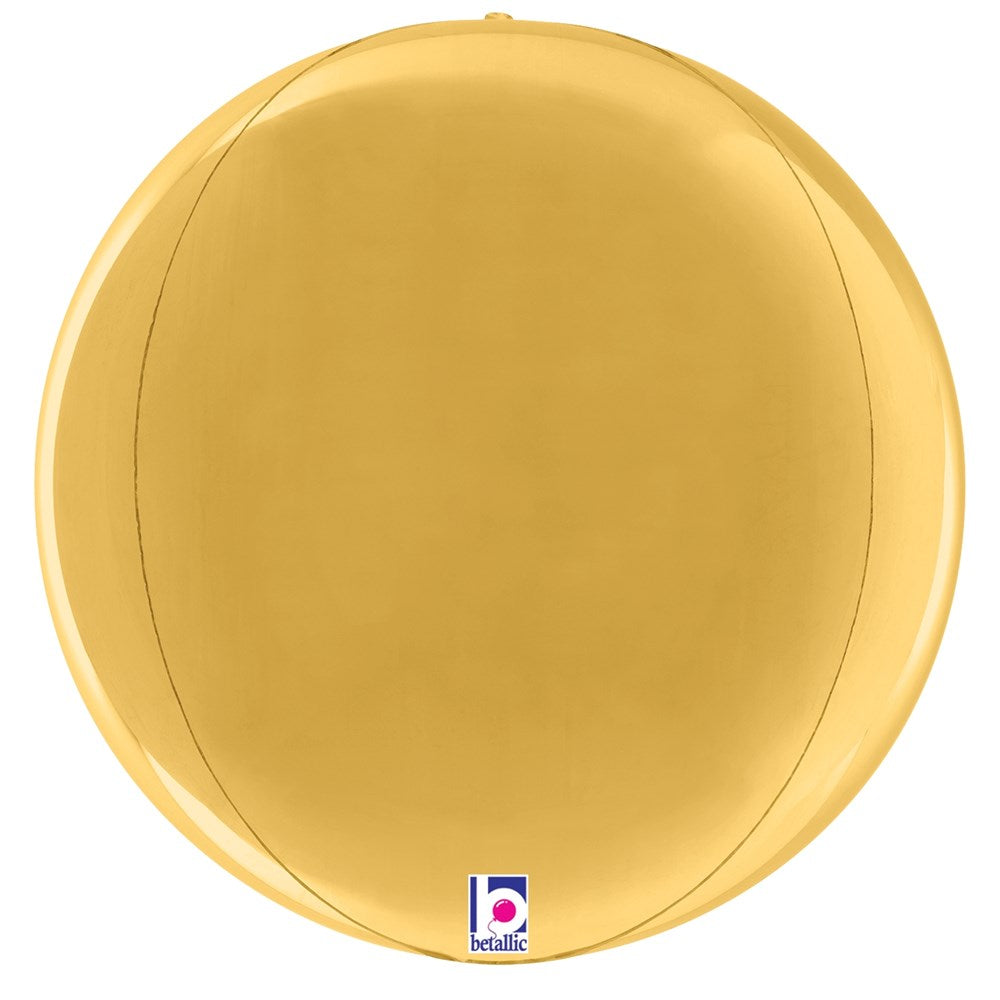 11-inch gold multi-sided foil balloon with smooth reflective surface and dimensional shape.