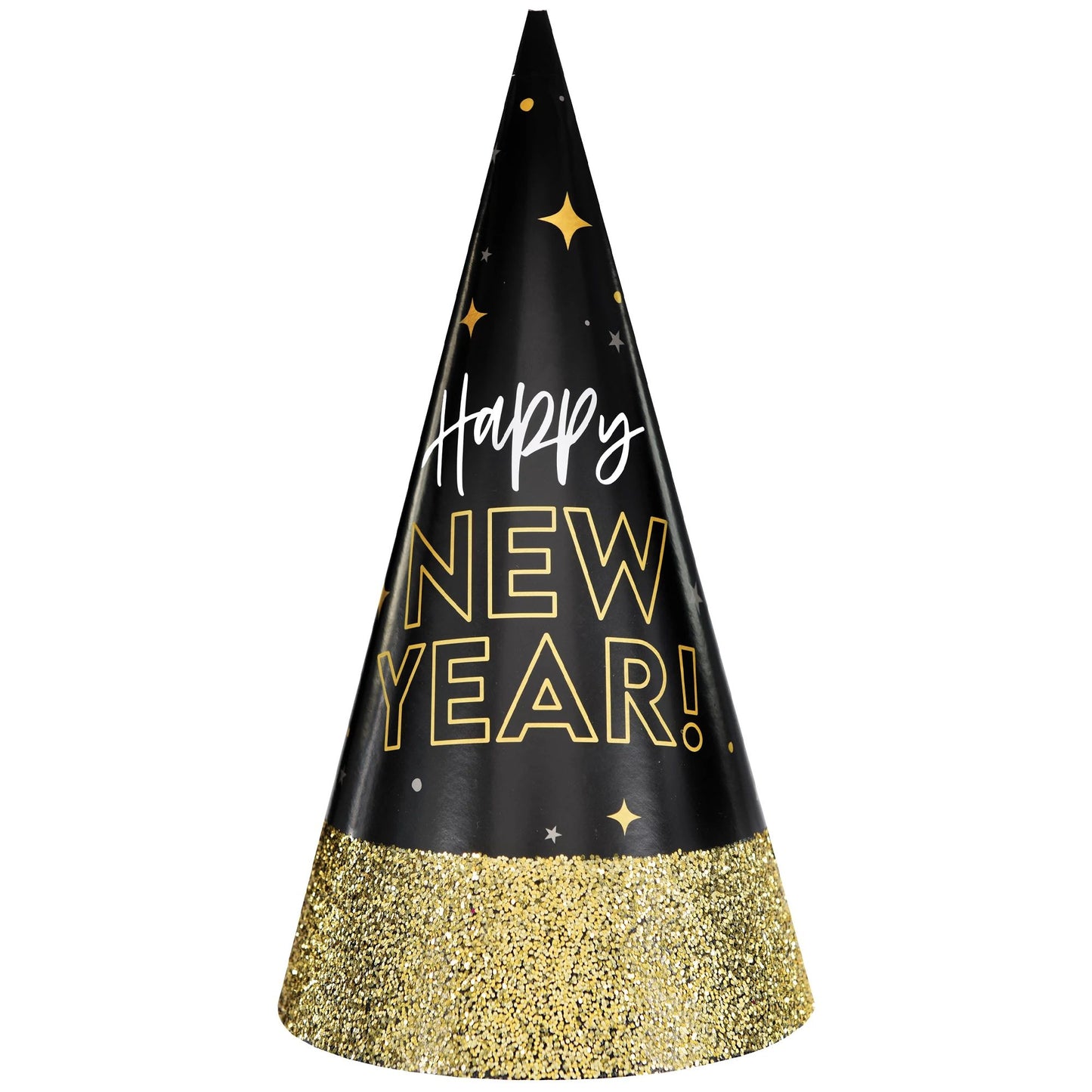 Happy New Years Glitter Dipped Cone Hat 1ct