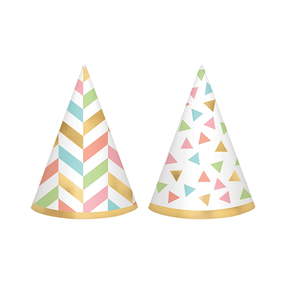 Confetti Fun Mini Cone Hat 12ct