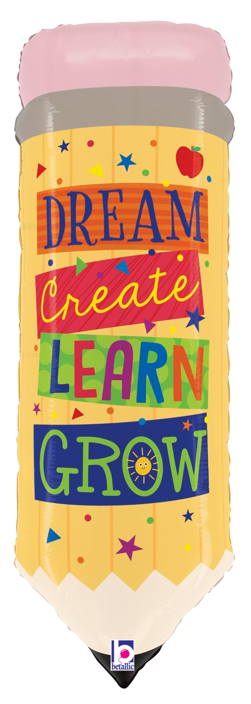 Betallic Inspirational School Pencil 31 inch Foil Balloon 1ct