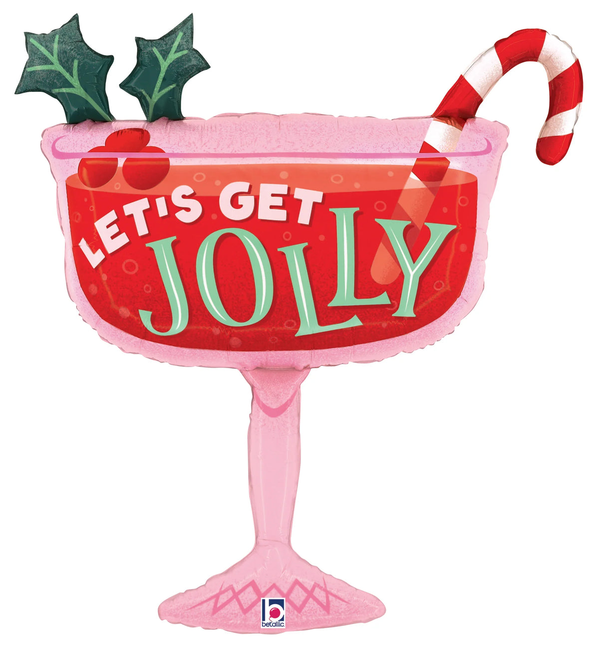Betallic Jolly Cocktail 34 inch Shaped Foil Balloon 1ct