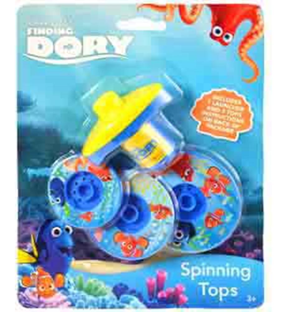 Colorful Finding Dory-themed plastic stacking top with blue, yellow, and orange sea creature designs.