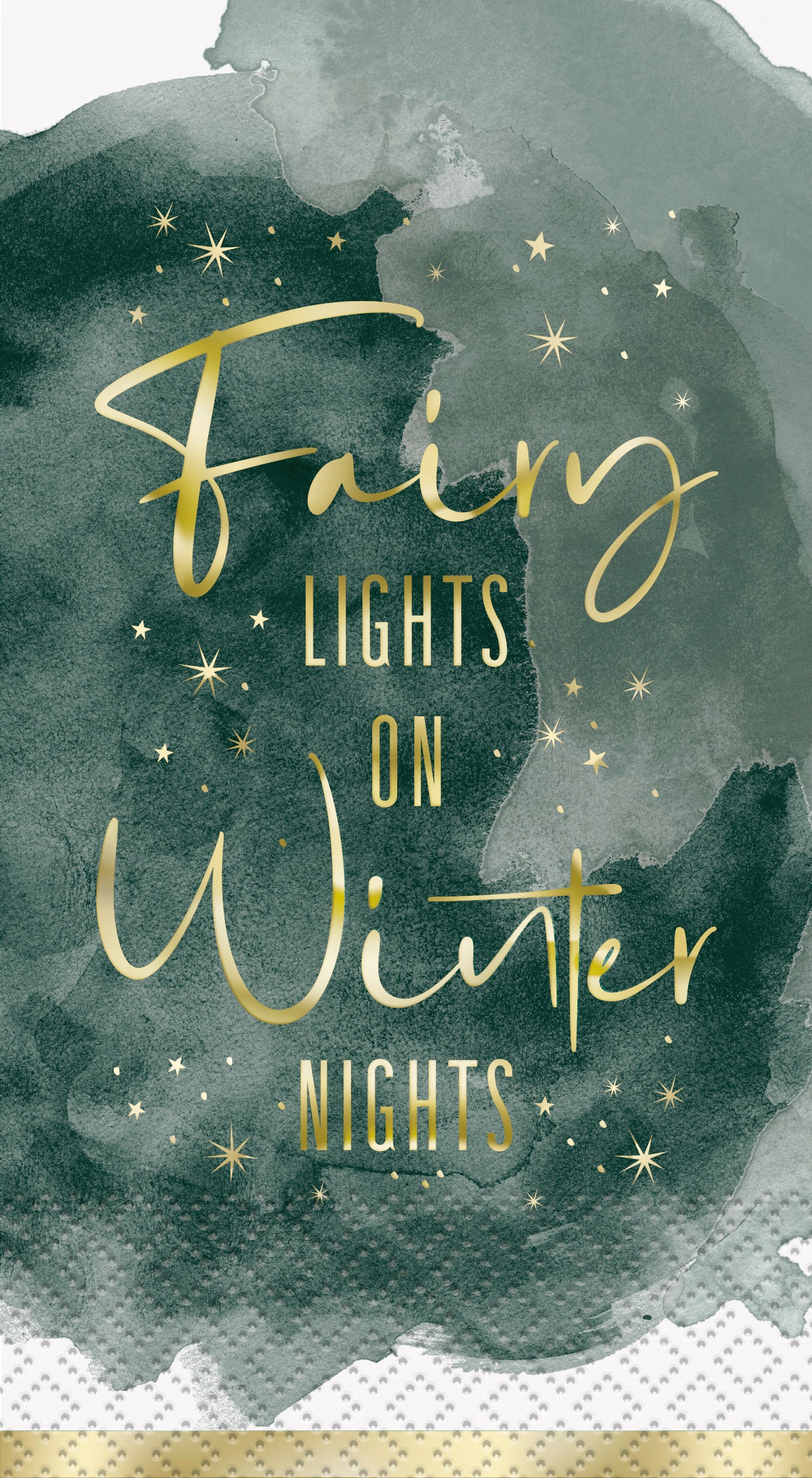 Servilleta para invitados con luces navideñas modernas en las noches de invierno, 16 unidades