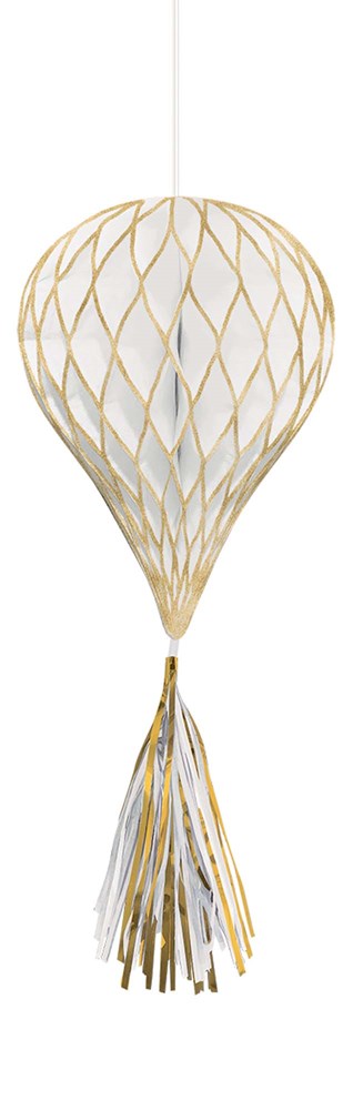 Tissue Tassel Ball (XS) - Glitter Gold