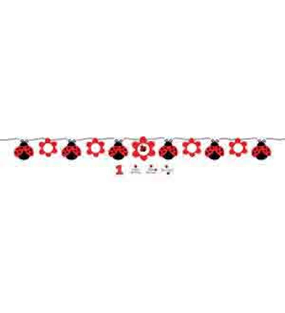 Ladybug Fancy Circle Ribbon Banner With