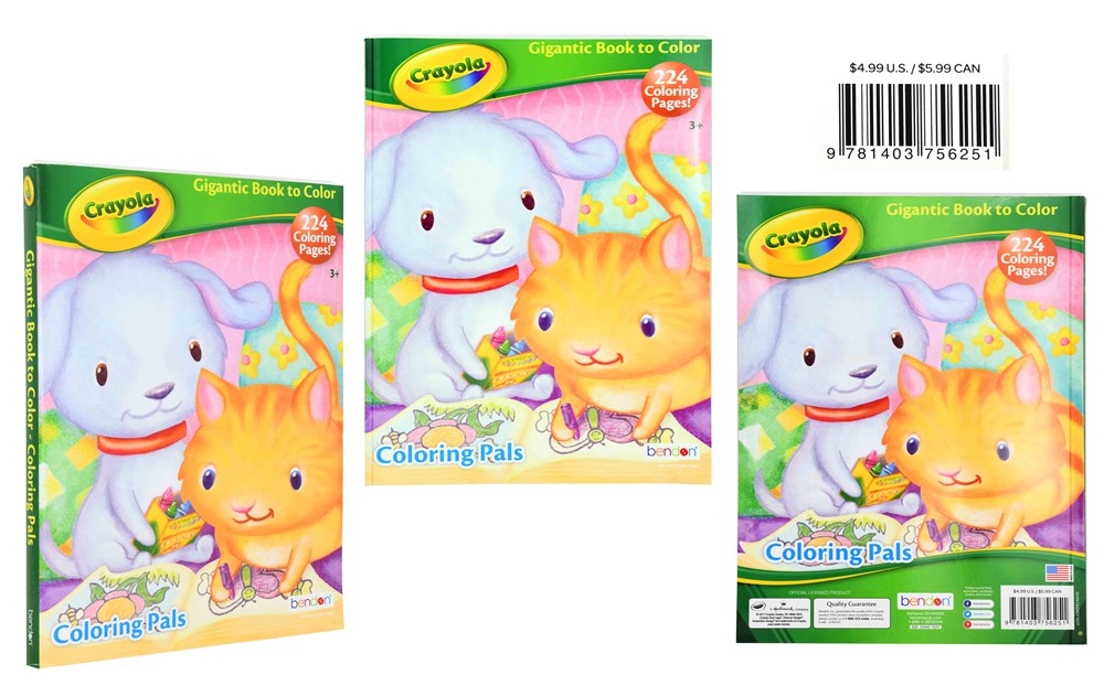 Crayola Wonder 224 Pg Filled Day Giant Coloring Book 7.75x.50x10.7