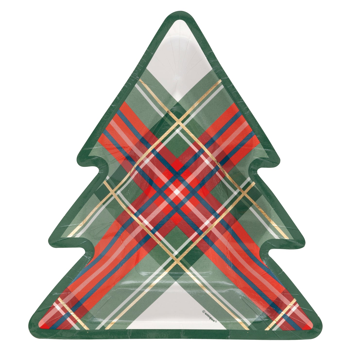Traditional Christmas 8.25 inch Tree-Shaped Plates 8ct