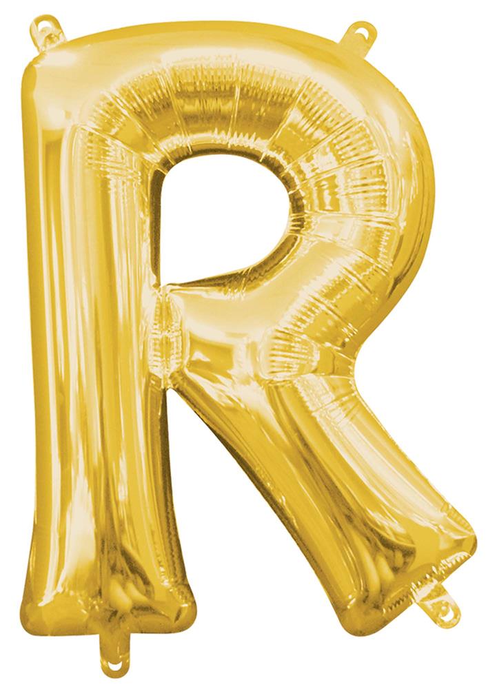 Balloon Letter 14in R - Gold