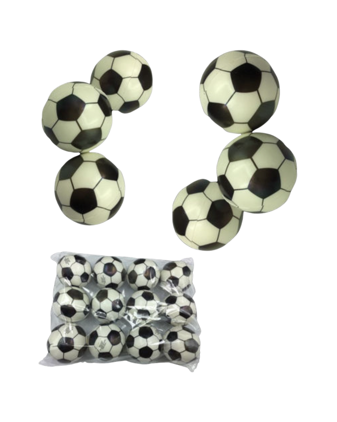 Foam Soccer Ball (Black and White) 2.85 12ct