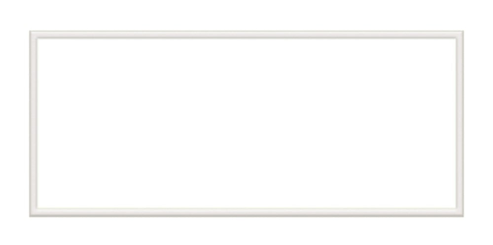 Rectangular white pearlized place card with a subtle sheen and a thin silver border.