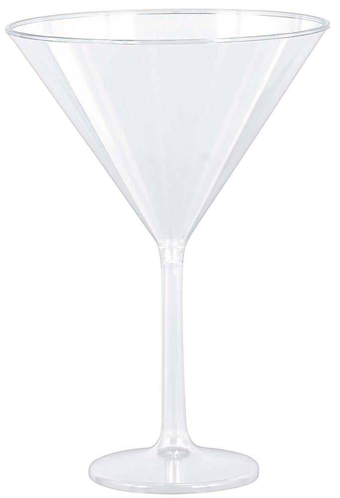 Clear jumbo martini glass with wide conical bowl and slender stem.