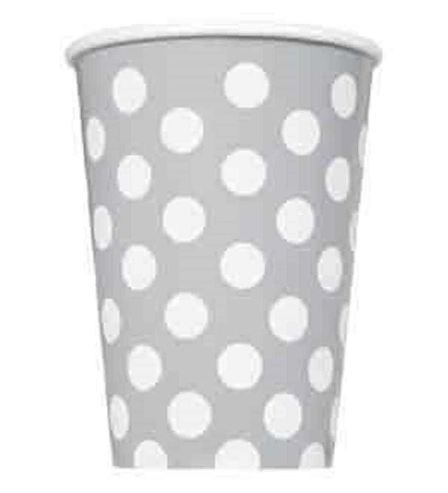 Silver Dot Cup 12oz 6ct