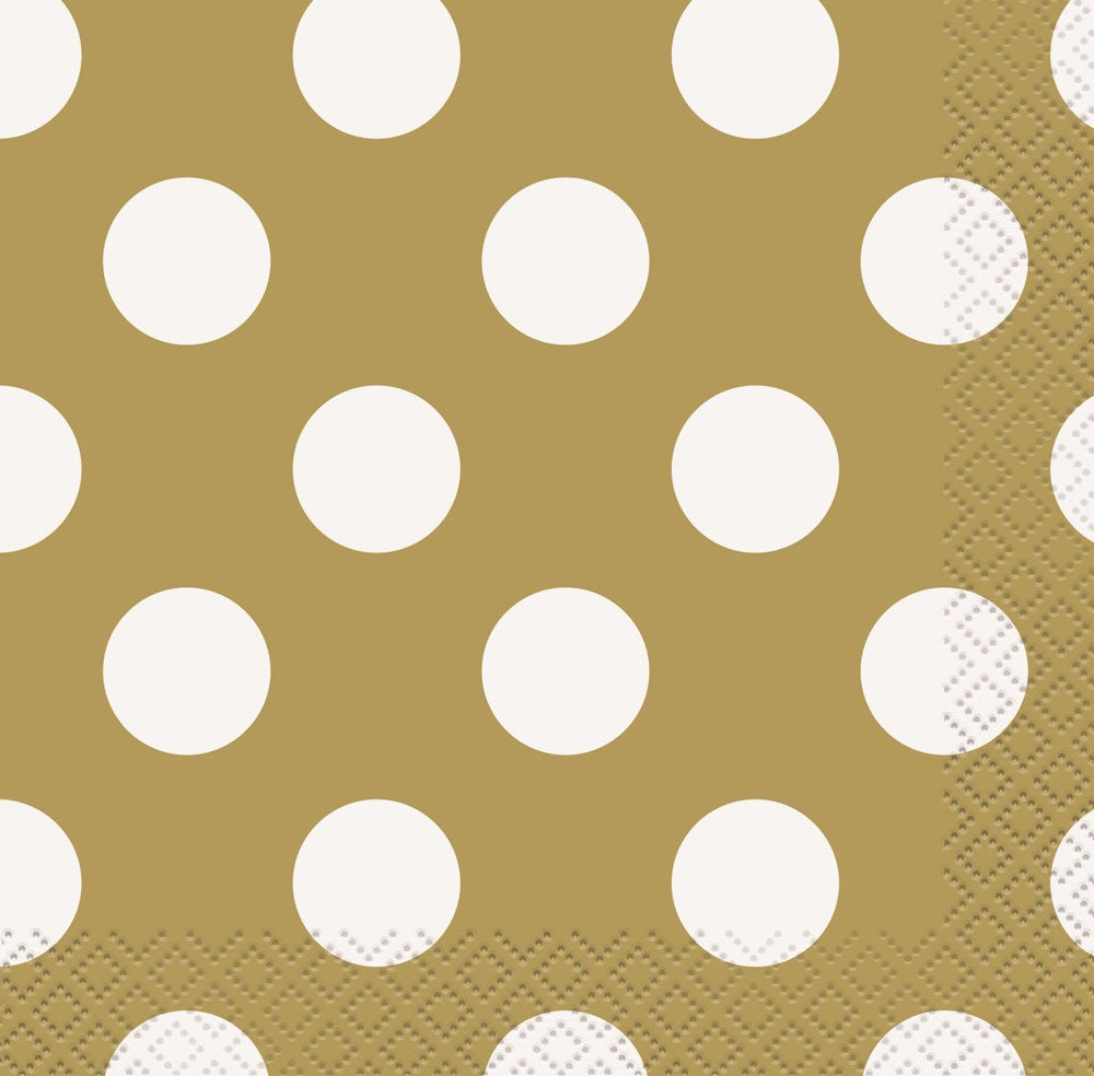 Gold Dot Napkin (S) 16ct