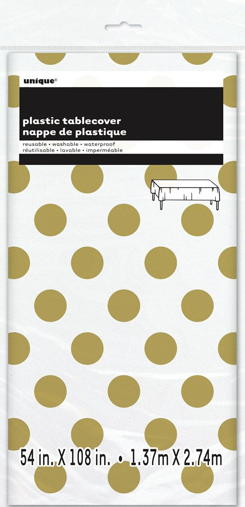 Gold Dot Tablecover 54x108 inch