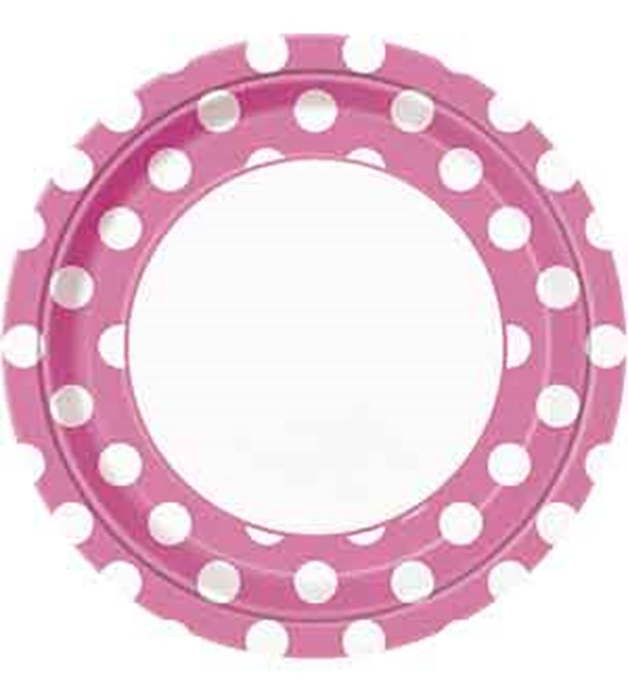 Plato Hot Pink Dots (L) 8ct
