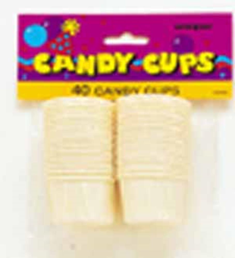 Vaso De Papel Para Dulces 40ct Blanco