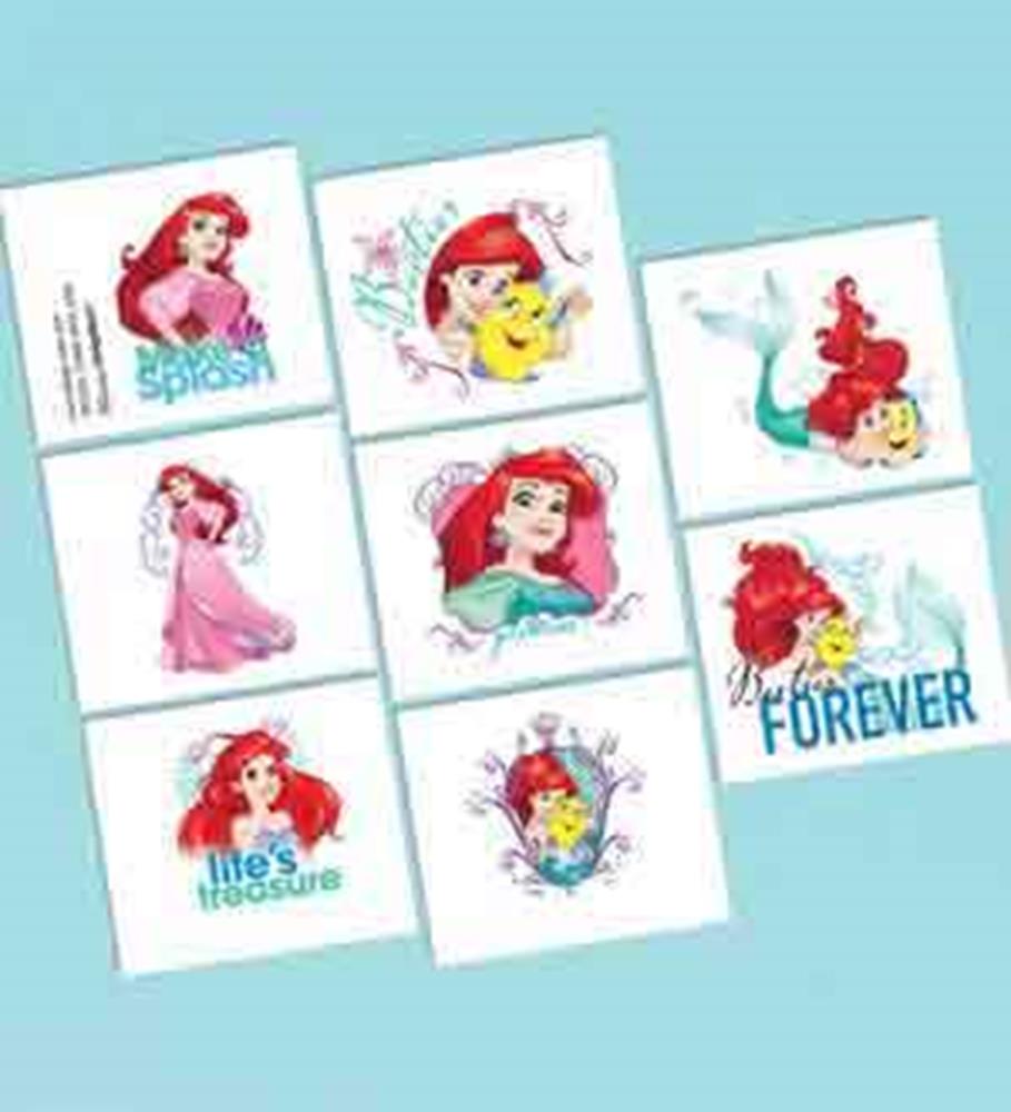 Disney Ariel Dream Big Tattoos 8ct