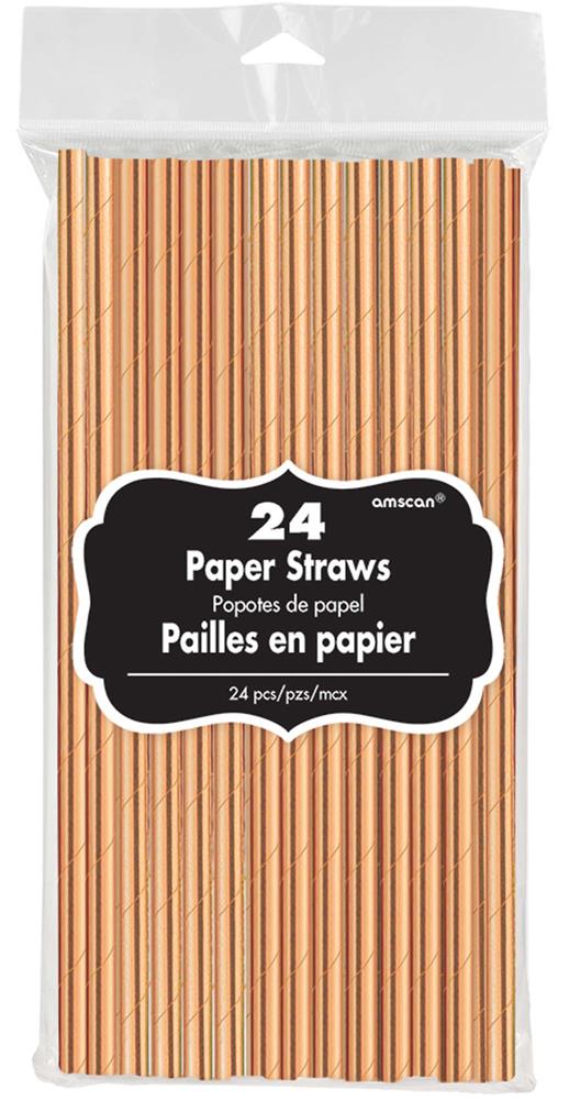Rose Gold Paper Straw 24ct