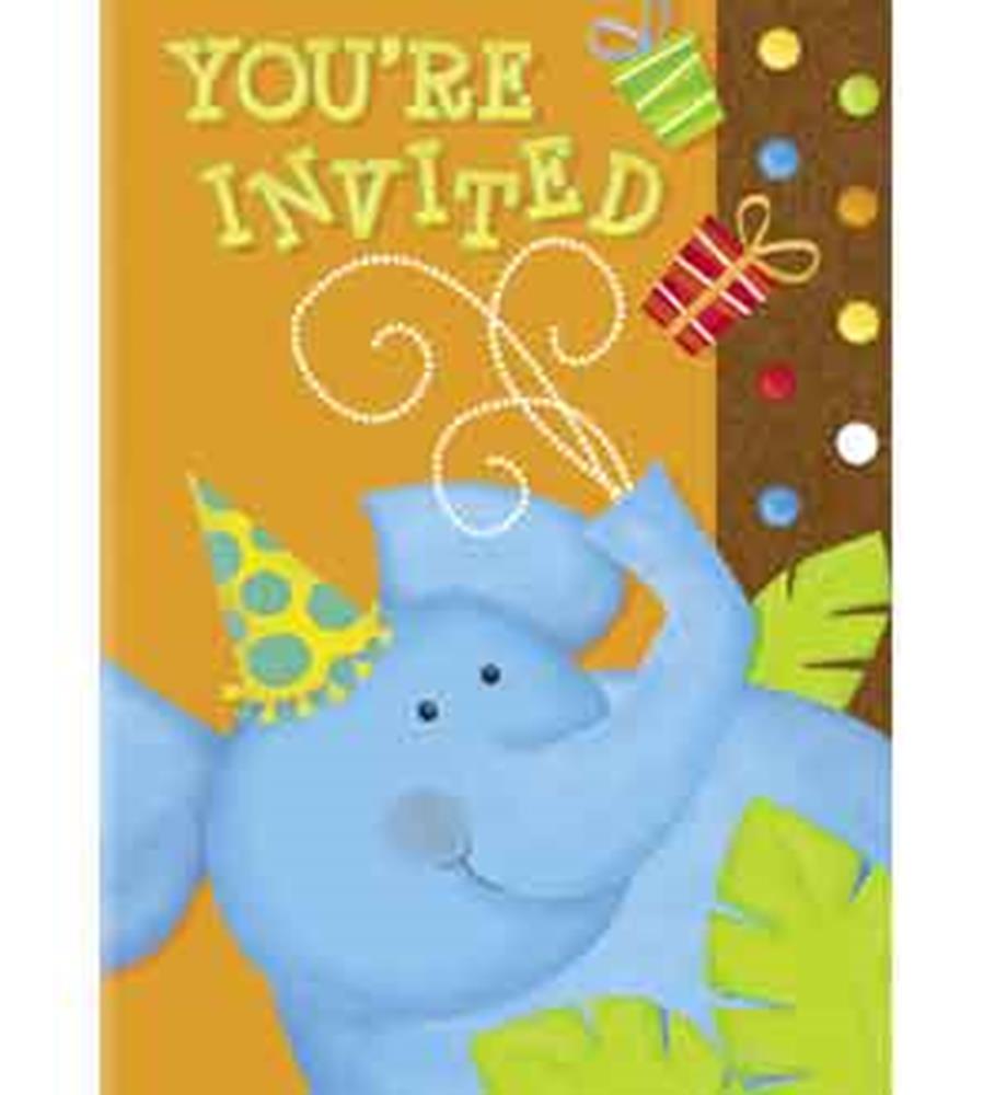 Jungle Party Invitation 8ct